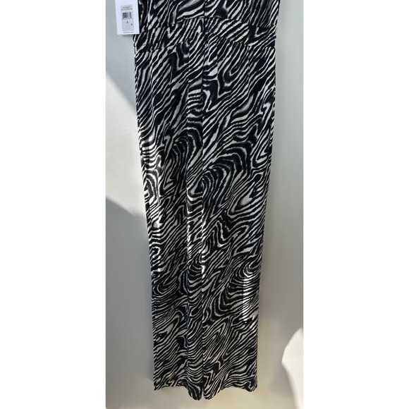 NWT Calvin Klein Zebra Animal Print Jumpsuit Drawstring Sleeveless Size 6 - Picture 13 of 14